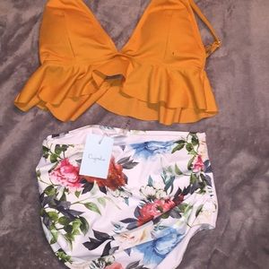 Two piece bathing suit (high waisted)